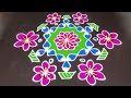 Easy Rangoli Designs with 15 to 8 dotsSimple Kolam Design Art | Latest Rangavalli by Sunitha