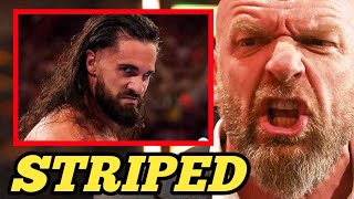 Striped Off Triple H Stripped Seth Rollins Of His Le After Major Wwe Rule Break