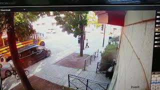 Kid On Bike Driving Into Bus! - Tell Your Kids To Be Careful!