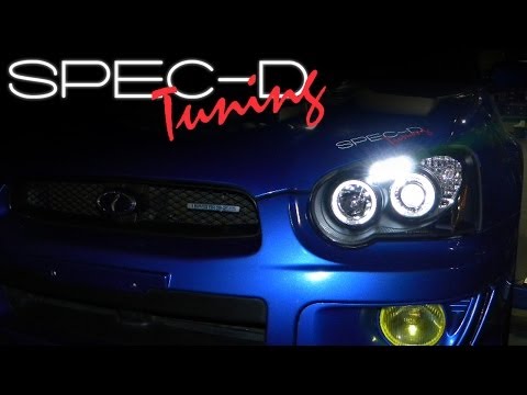 SPECDTUNING INSTALLATION VIDEO 0405 SUBARU WRX PROJECTOR HEAD LIGHTS