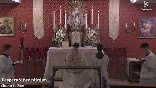 Vespers & Benediction: 7 PM EASTERN TIME (ET)