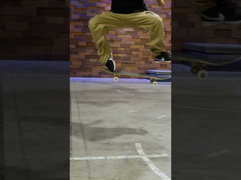 Nollie front foot flip trick tip out now  #skateboarding