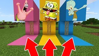 NÃO ESCOLHA A ESCADA ERRADA DO BOB ESPONJA NO MINECRAFT!!
