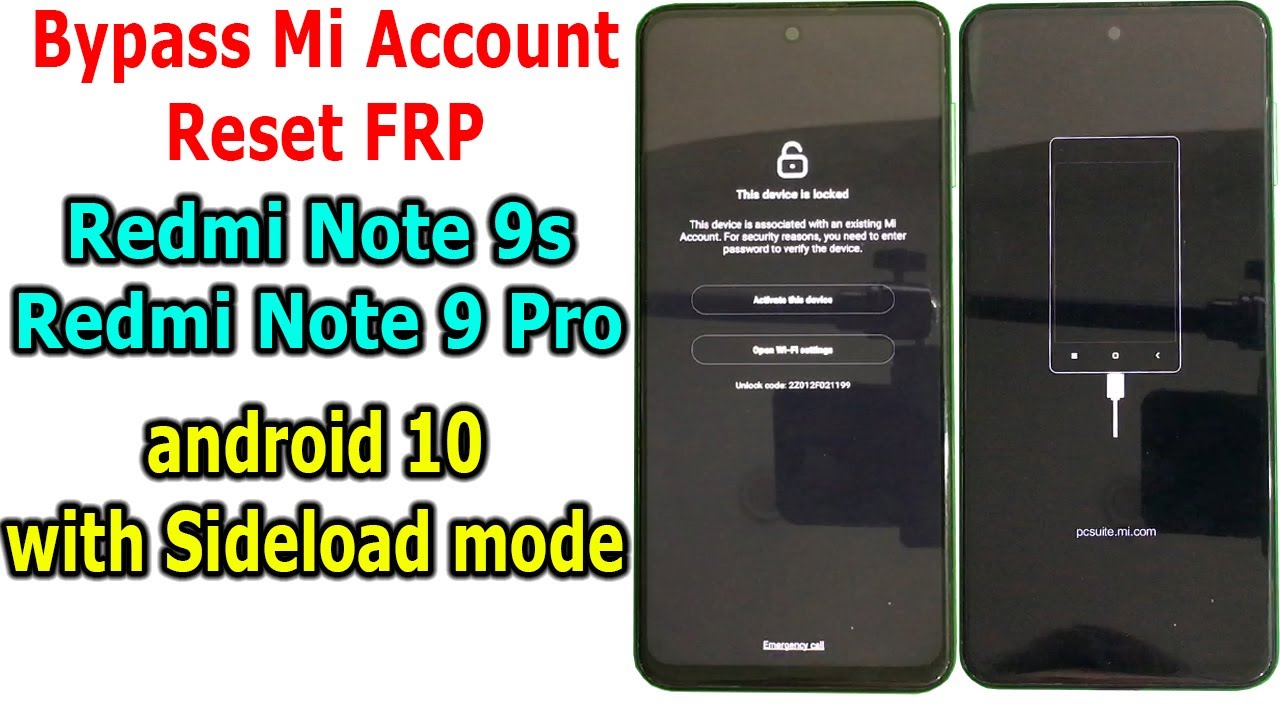 Bypass Mi Account, Reset FRP with Sideload mode Redmi Bypass Mi Account, Reset FRP with Sideload mode Redmi