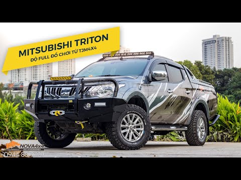 Cận cảnh quá trình độ xe bán tải Mitsubishi Triton 2017 với Cản bảo vệ, Giảm xóc, Tời TJM ...