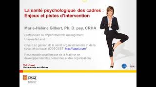 La santé psychologique des cadres : Enjeux et pistes d’intervention