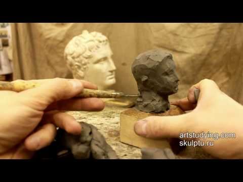 Голова человека из пластилина своими руками