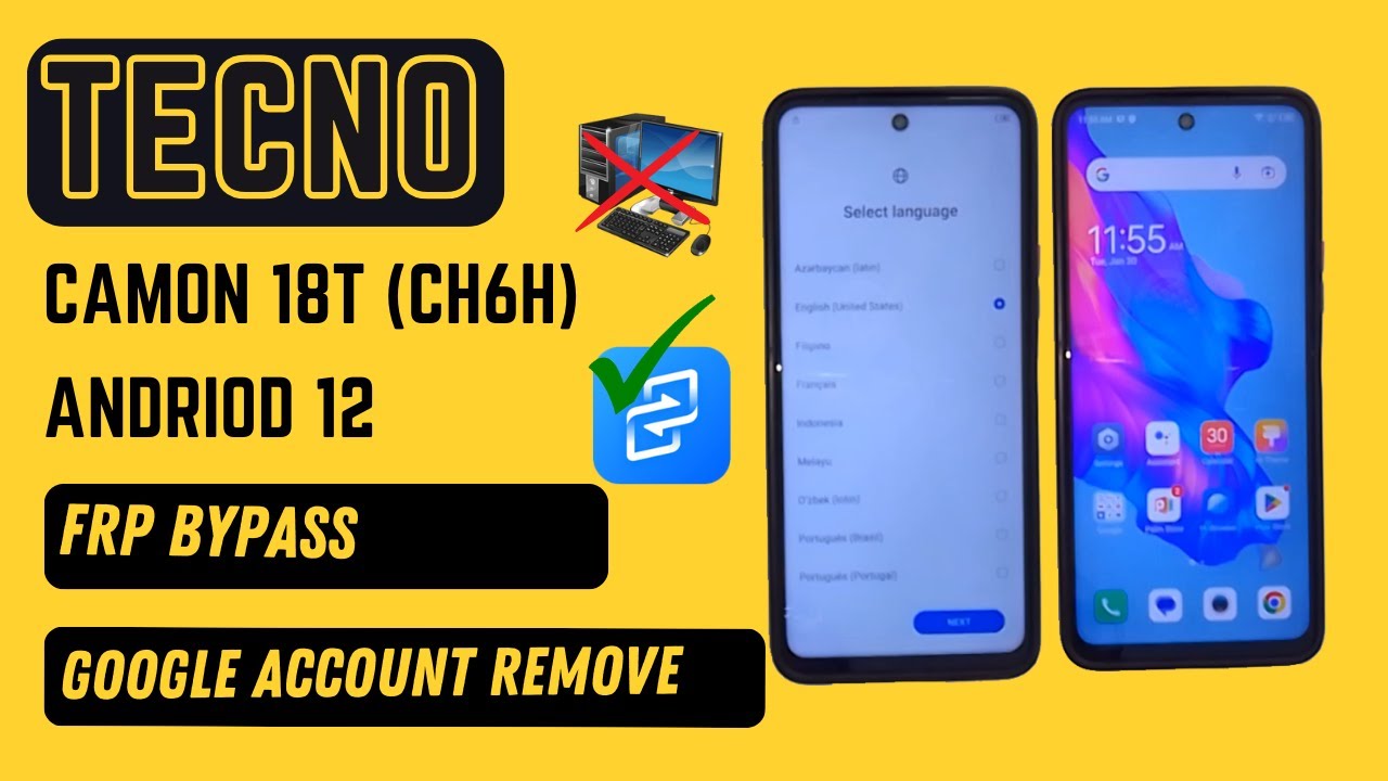 Tecno Camon 18T FRP Bypass Android 12 | Tecno Camon Tecno Camon 18T FRP Bypass Android 12 | Tecno Camon