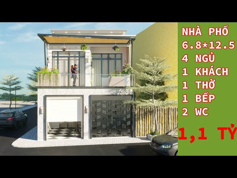 Mẫu nhà Phố 2 tầng lô góc đẹp lung linh tại THANH HÓA. NHÀ ĐẸP KAITO.