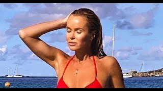 Amanda Holden Sizzles In Tiny Red Bikini As She Raises Temperatures At The Beach
