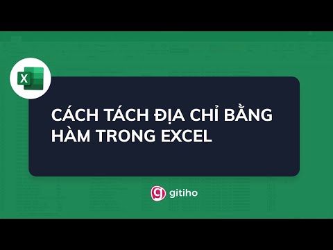 Cách tách địa chỉ bằng hàm trong Excel