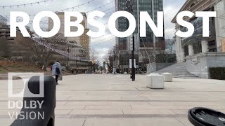 Robson St, Vancouver, Bc Feb 15, 2024 4K Bike View