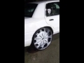 Crown Victoria squating 28's all white