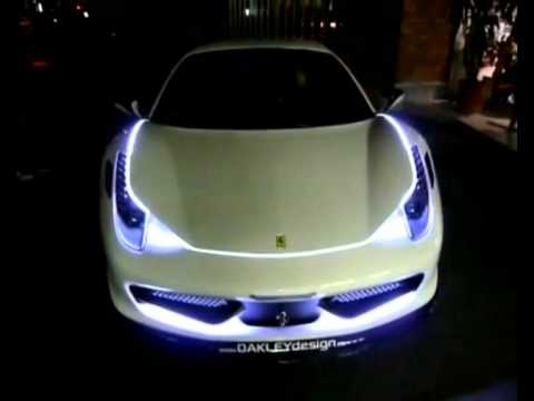 Ferrari 485 Italia with Crazy lights Ferrari 485 Italia with Crazy lights