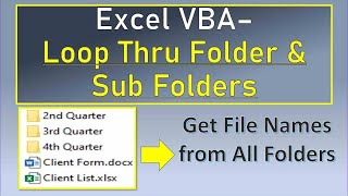 Excel Vba Loop Thru Folder And Subfolders