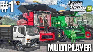 Episode 1 - Multiplayer Gameplay With Wheat Harvesting In Fs25 - Farming Simulator 25