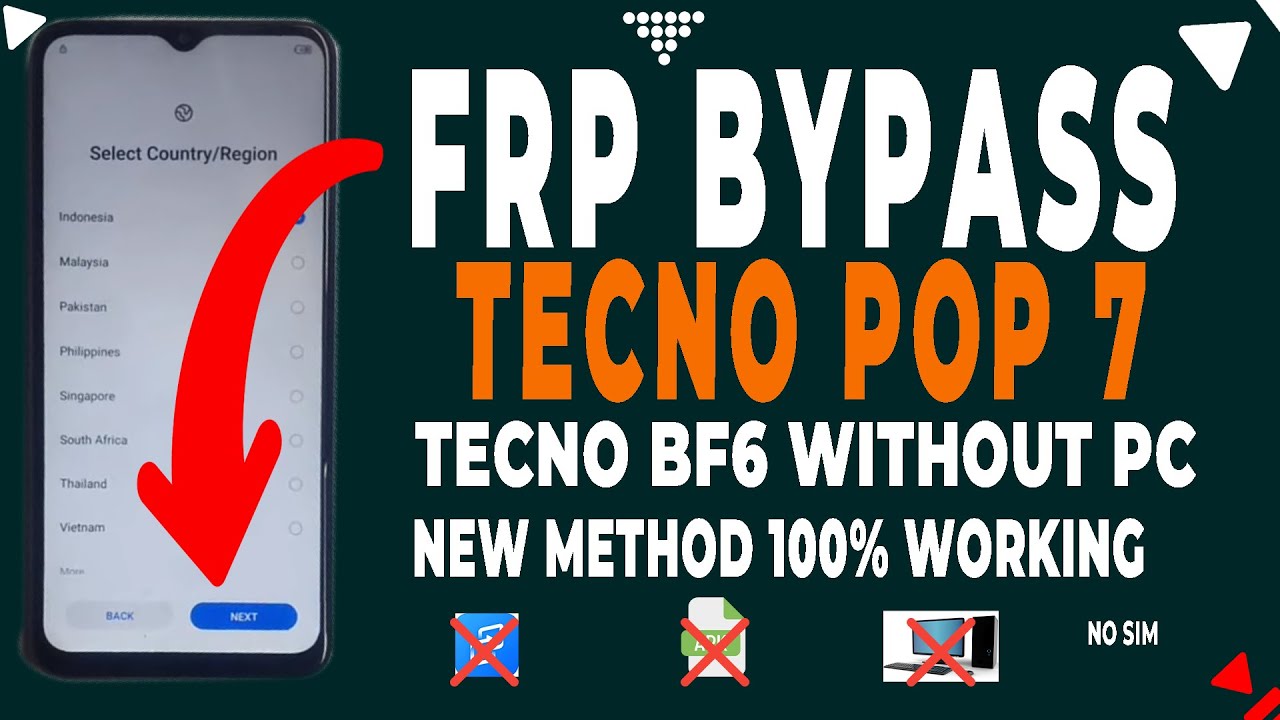 TECNO POP7 FRP BYPASS ANDROID 12 LATEST PATCH |Tecno BF6 TECNO POP7 FRP BYPASS ANDROID 12 LATEST PATCH |Tecno BF6