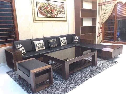 Bàn ghế phòng khách hiện đại | Mẫu Sofa gỗ đẹp sang trọng tinh tế