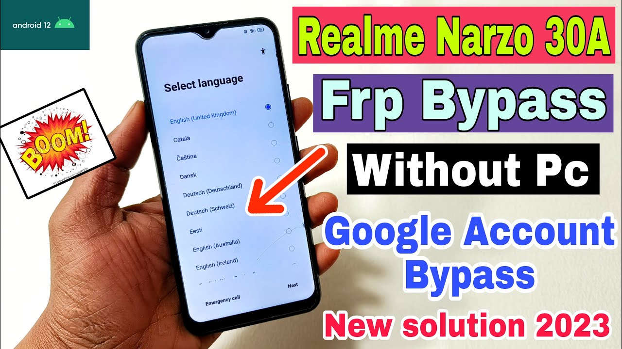 Realme Narzo 30A FRP Bypass Android 11,12 Update | Realme Narzo 30A FRP Bypass Android 11,12 Update |