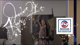 First Female Speedpainter Jessica Haas Pops Out of a Box for Allison Transmission