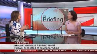 Cornelia Meyer on 1 BBC World News re Huawei (20/05/2019)