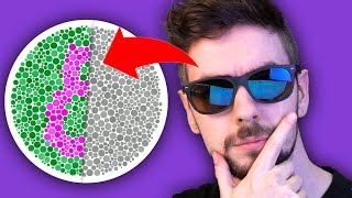 Taking A Colour Blind Test With Colour Blind Glasses Taking A Colour Blind Test With Colour Blind Glasses