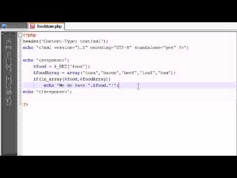 AJAX Tutorial - 5 - Creating the Content for the XML File