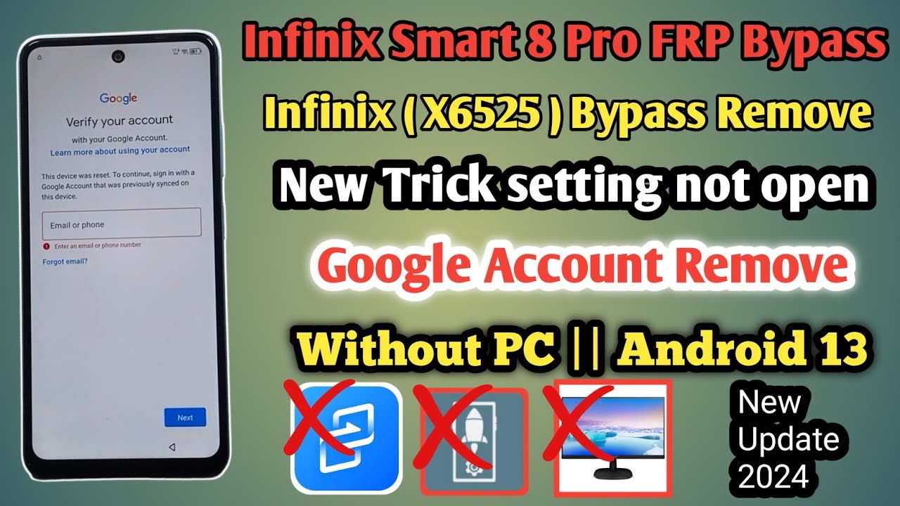 Infinix Smart 8 Pro FRP Bypass Android 13 | Infinix Infinix Smart 8 Pro FRP Bypass Android 13 | Infinix