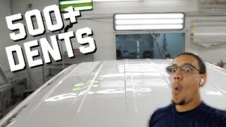 Repairing 500+ Dents on a Roof | A Day with a PDR Tech | Vlog #9