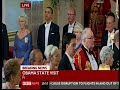 Video Обама произнёс тост под гимн Британии.