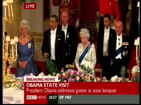 Обама произнёс тост под гимн Британии.