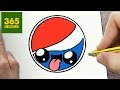 COMMENT DESSINER LOGO PEPSI KAWAII ÉTAPE PAR ÉTAPE – Dessins kawaii facile