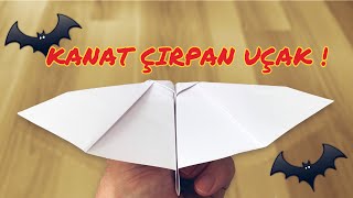 Yarasa Uçak Yapimi Kağıttan Kanat Çırpan Uçak Yapımı Bat Plane