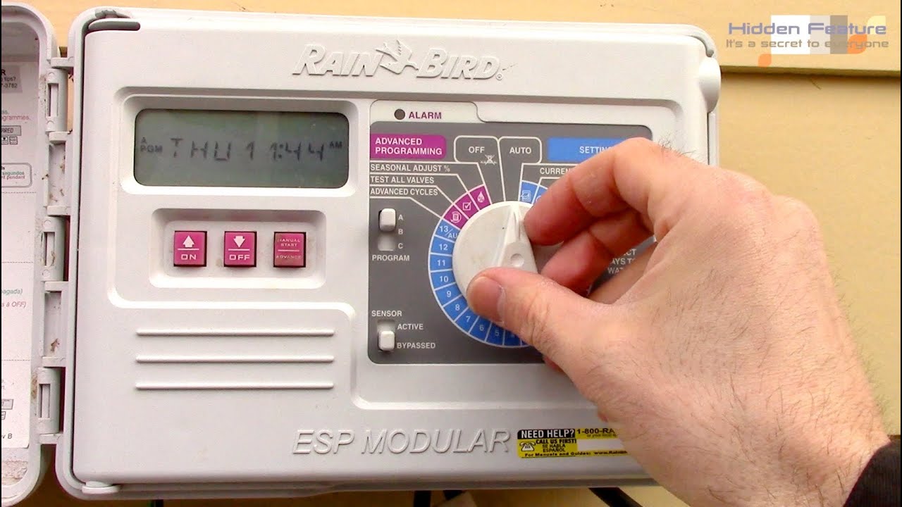 How to Program a Rain Bird Sprinkler Timer ESP Modular Controller - YouTube