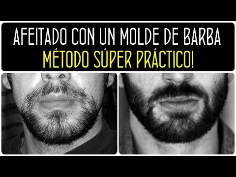 CĂłmo afeitarse la barba con un MOLDE de barba. Afeitado para hombre. Barba hombre