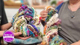 How To Core Spin Treasure Art Yarns From Scraps With Joyce Hazlerig Chunky, Fun & Funky Art Yarns