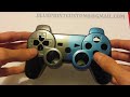 BLUE AND BLACK CUSTOM PAINTED PS3 CONTROLLER SHELL