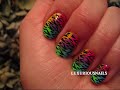 Rainbow Zebra Lisa Frank Inspired Nail Tutorial