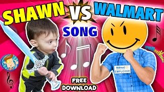 BABY SHAWN vs. WALMART! Kids Rap Song "Touch & Rhyme" Challenge (FUNnel Vision Music Video Vlog)
