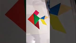 Making A Cat And A Fish From Tangram Seven Pieces