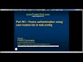 Forms authentication using user names list in web.config   Part 90