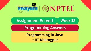 Programming In Java Week 12 Programming Answers My Swayam