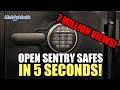 Open Sentry Safe in less than 5 seconds! Mr. Locksmith Video