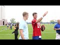 CITY ON TOUR: Eli Manning throws for Hart and Milner at NY Giants practice CITY ON TOUR: Eli Manning throws for Hart and Milner at NY Giants practice
