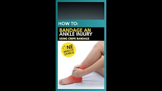 How To Bandage An Ankle Injury Using Crepe Bandage One Minute Demos Youtube Shorts