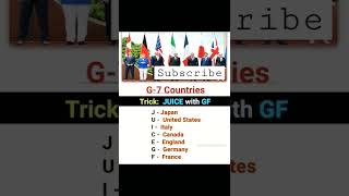 Trick to remember G7 countries #shorts