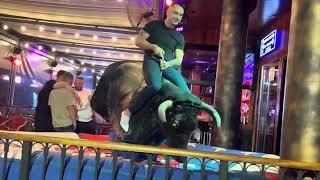 Mechanical Bull Riding Highlights Tonight In Benidorm Spain 🇪🇸 | Benidorm Bull 🐂 | Bull 🐂 Riding