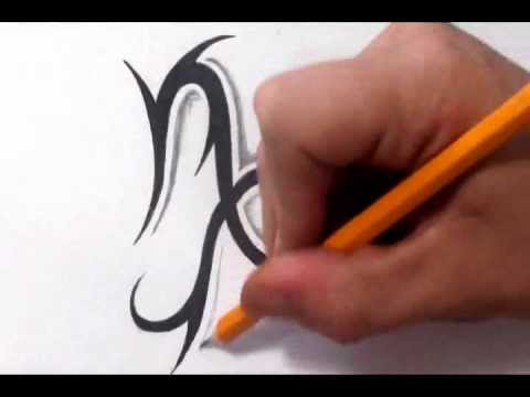 capricorn tattoos how to draw a simple tribal star sign capricorn tattoos how to draw a simple tribal star sign
