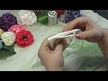 Kanzashi Flowers, Ribbon Rose, Tutorial, DIY, No Cuts, no Glue, Easy