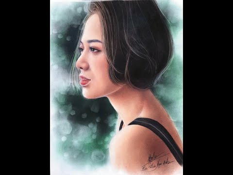 Vẽ Trang Cherry bằng phấn tiên